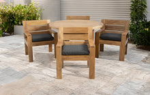 5 pc Pacific Teak Dining Set with 60" Round Dining Table