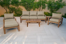 6 pc Newport Teak Seating Group with 42" Coffee Table. Sunbrella Cushion.