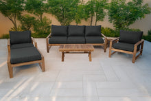 6 pc Newport Teak Seating Group with 42" Coffee Table. Sunbrella Cushion.