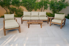 6 pc Newport Teak Seating Group with 42" Coffee Table. Sunbrella Cushion.