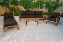 6 pc Newport Teak Seating Group with 42" Coffee Table. Sunbrella Cushion.