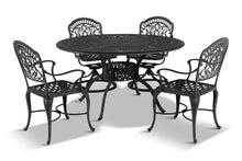 Hanamint 5 pc Tuscany Dining Set with 54" Round Inlaid Lazy Susan Table