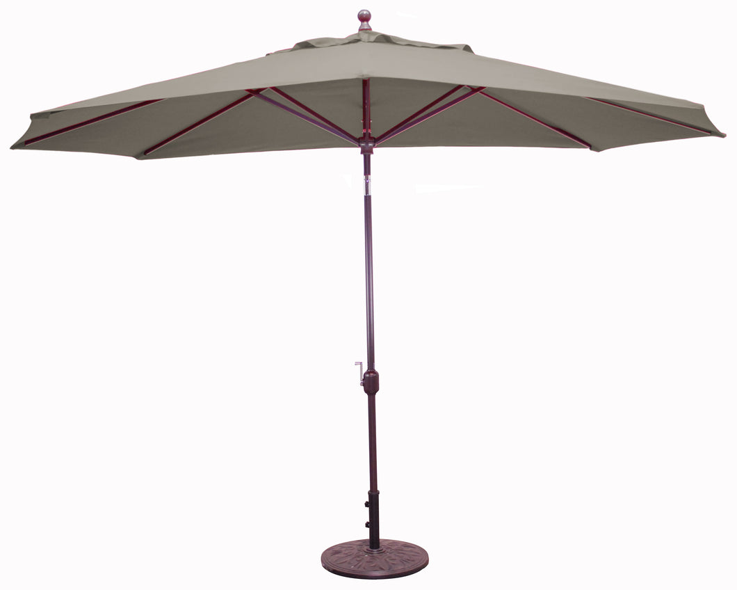 Galtech 779 8'x11' Oval Aluminum Outdoor Market Umbrella with Deluxe Auto Tilt