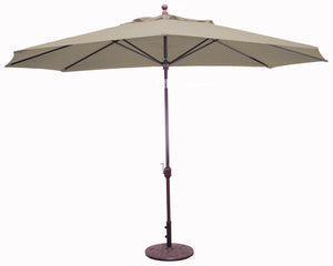 Galtech 779 8'x11' Oval Aluminum Outdoor Market Umbrella with Deluxe Auto Tilt