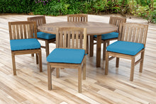 7 pc Huntington Teak Dining Set with 60" Round Dining Table