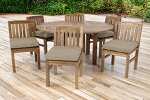 7 pc Huntington Teak Dining Set with 60" Round Dining Table