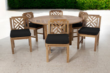 7 pc Monterey Teak Dining Set with 60" Round Dining Table