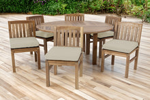 7 pc Huntington Teak Dining Set with 60" Round Dining Table