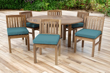 7 pc Huntington Teak Dining Set with 60" Round Dining Table