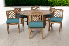 7 pc Monterey Teak Dining Set with 60" Round Dining Table