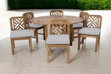 7 pc Monterey Teak Dining Set with 60" Round Dining Table