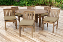 7 pc Huntington Teak Dining Set with 60" Round Dining Table