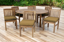 7 pc Huntington Teak Dining Set with 60" Round Dining Table