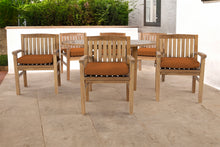 7 pc Huntington Teak Dining Set with 60" Round Dining Table