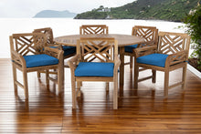 7 pc Monterey Teak Dining Set with 60" Round Dining Table