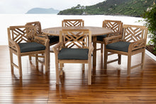 7 pc Monterey Teak Dining Set with 60" Round Dining Table