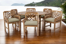 7 pc Monterey Teak Dining Set with 60" Round Dining Table