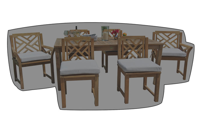 7 pc Monterey Teak Dining Set with 72