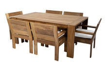 7 pc Pacific Teak Dining Set with 42" x 72" Rectangular Dining Table