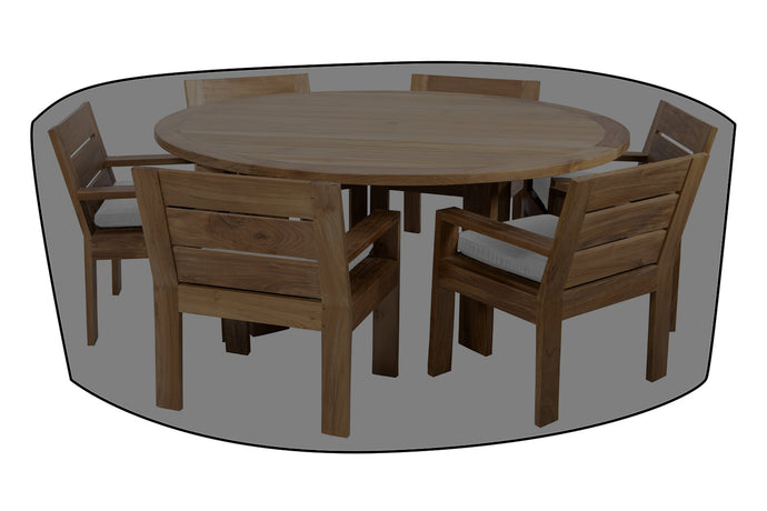 7 pc Pacific Teak Dining Set with 72