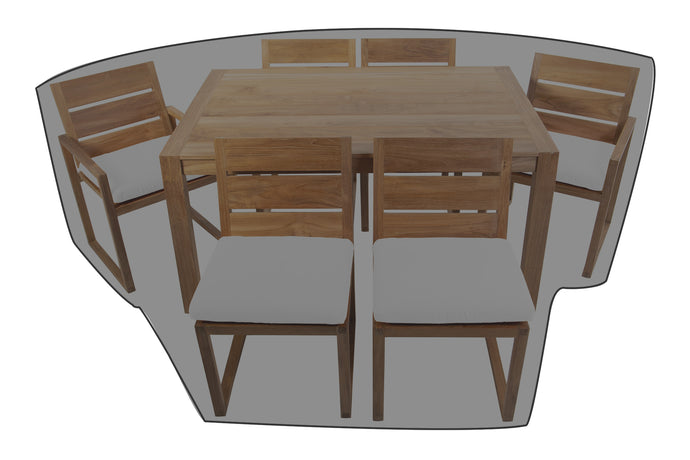 7 pc Venice Teak Dining Set with 59