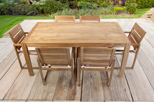 7 pc Venice Teak Dining Set with 72" Rectangular Dining Table