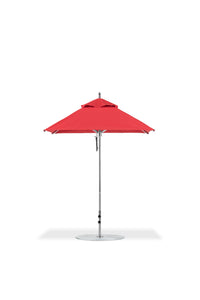 Frankford 454CAM 6.5' x 6.5' Square Greenwich Pulley Lift Aluminum Market Umbrella