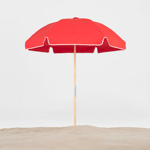 Frankford 639FWB 6.5' Avalon Manual Lift Hexagon Beach Umbrella with Valance