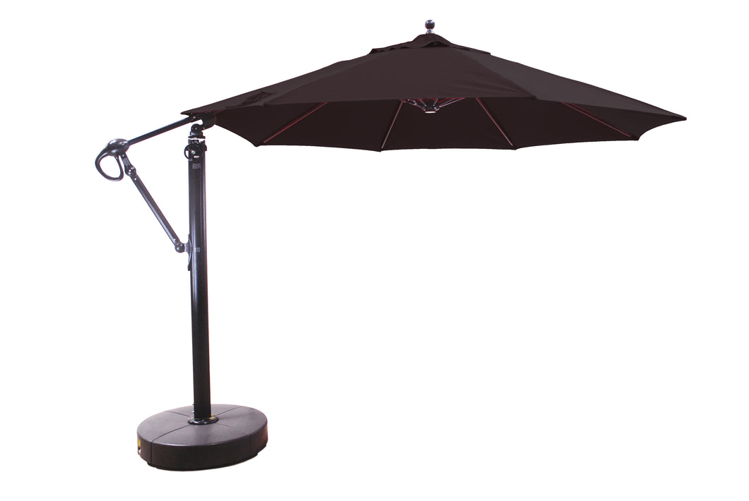 Galtech 887 11' Lift and Tilt Aluminum Outdoor Cantilever Umbrella