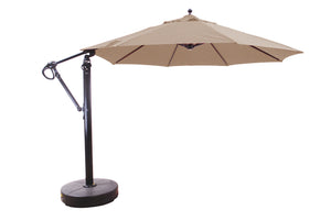 Galtech 887 11' Lift and Tilt Aluminum Outdoor Cantilever Umbrella