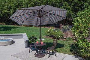 Treasure Garden Glide Tilt 9' Octagonal Aluminum Market Patio Umbrella