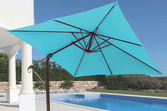 Galtech 897 10' x 10' Lift and Tilt Cantilever Aluminum Outdoor Market Umbrella