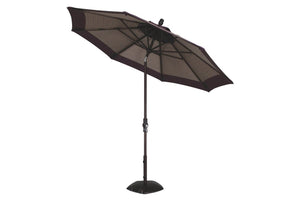 Treasure Garden 9' Single Wind Vent Octagon Collar Tilt Crank Lift Market Umbrella