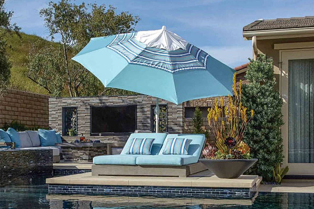 Treasure Garden 11' Double Wind Vent Octagon Auto Tilt Crank Lift Umbrella