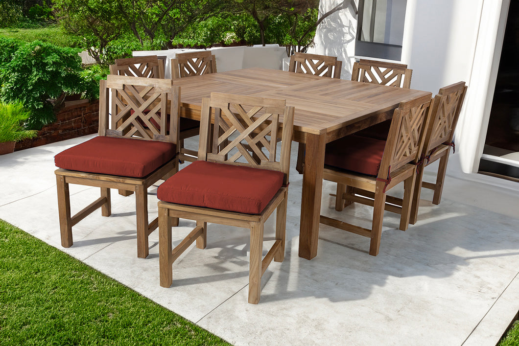 9 pc Monterey Teak Dining Set with 64