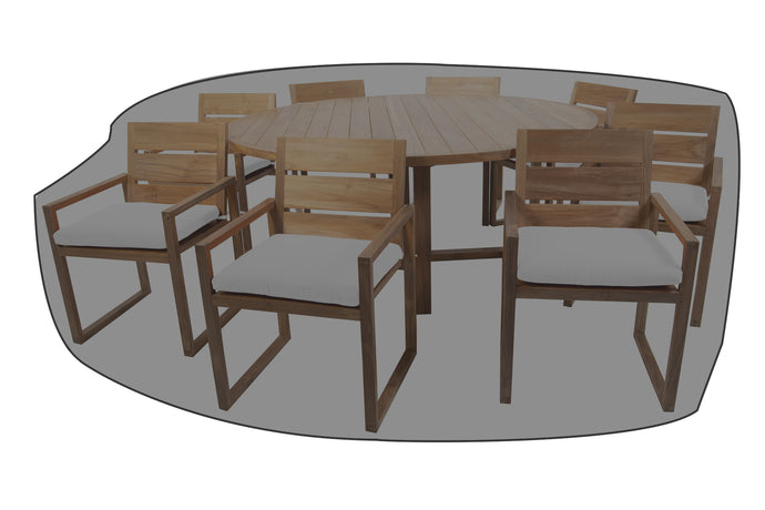 9 pc Venice Teak Dining Set with 72