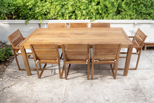 9 pc Venice Teak Dining Set with 84" Rectangular Dining Table