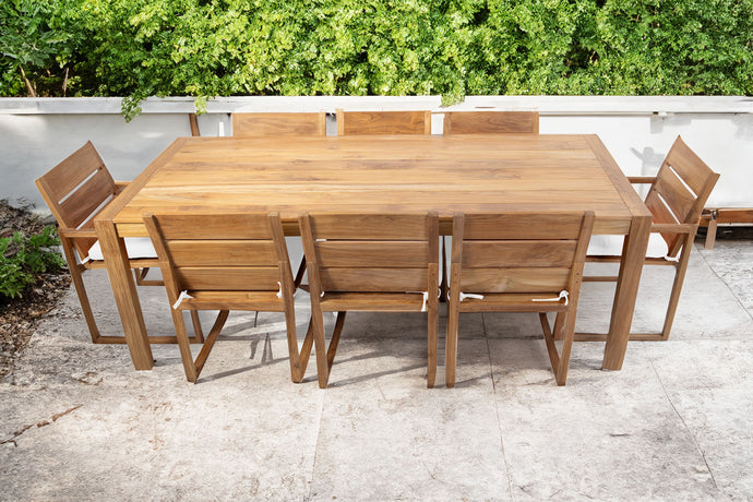 9 pc Venice Teak Dining Set with 84