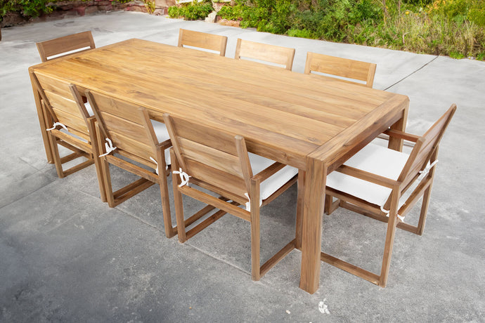 9 pc Venice Teak Dining Set with 95