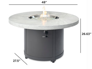 Outdoor Greatroom BC-20-MNB Beacon Round Gas Fire Pit Table