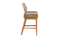 Set of 2 Beverly Rope & Teak Outdoor Counter Stool