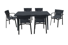 7 pc EMU Breeze Dining Set with Plus4 63"/106.5" Steel Extension Table