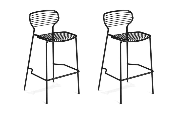 Set of 2 EMU Apero Stackable Steel Barstool