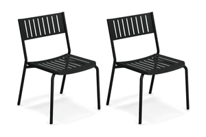 EMU Bridge Stackable Steel Dining Side Chair Set