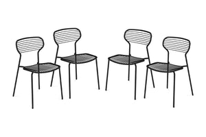 EMU Apero Stackable Steel Dining Side Chair Set