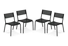 EMU Bridge Stackable Steel Dining Side Chair Set