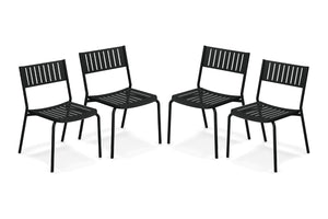 EMU Bridge Stackable Steel Dining Side Chair Set