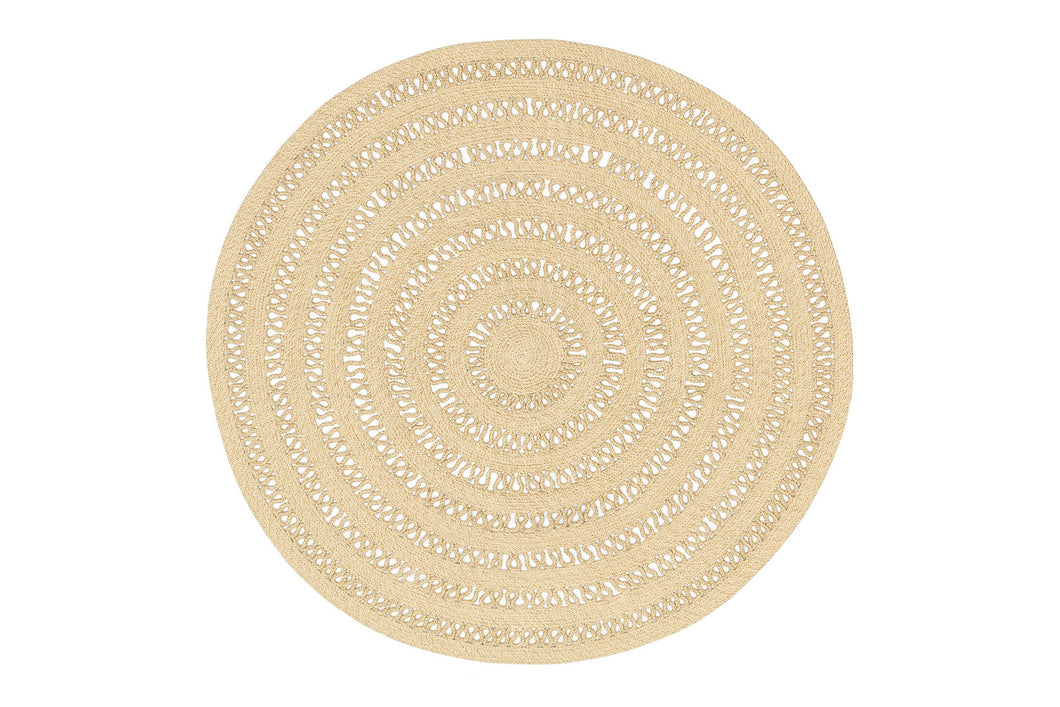 Annie Selke Bowline Natural Round Handwoven Indoor/Outdoor Rug