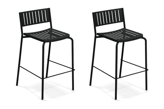 Set of 2 EMU Bridge Stackable Steel Barstool