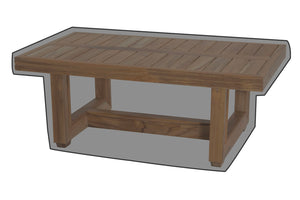 Chatsworth 42" x 23.5" Teak Outdoor Coffee Table WeatherMAX Outdoor Weather Cover